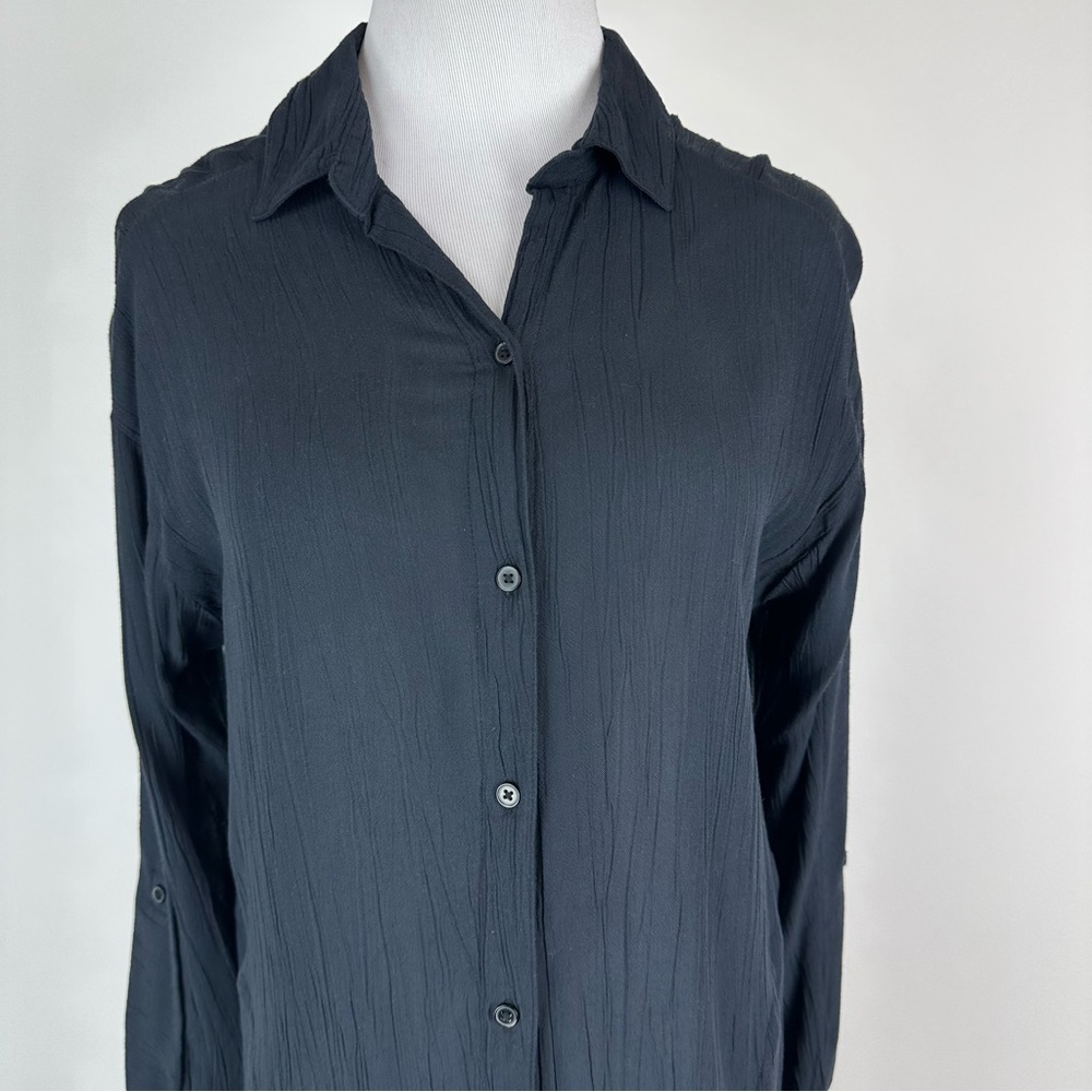 Prana Scheena Black Gauze Tunic Swim Coverup Size Medium - Picture 3 of 15